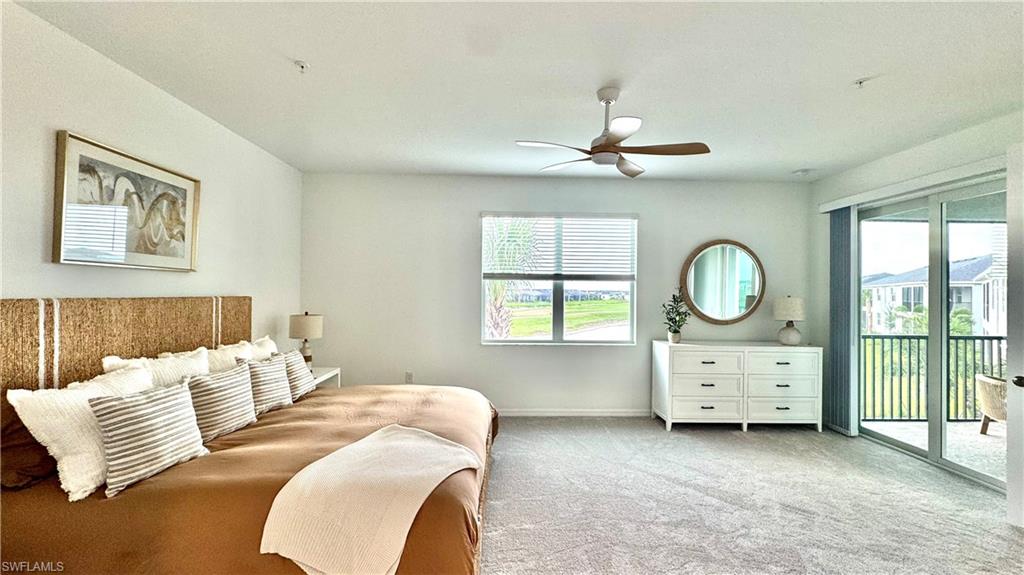 Primary king suite with water views